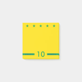 Personalized Brazil Flag Colours World Cup Soccer Post-it Notes