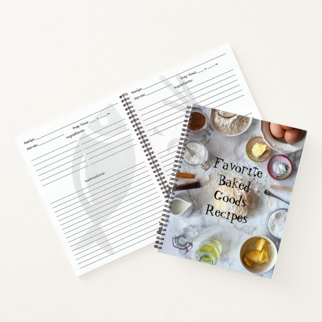 Personalized Bread and Baking Recipe Book (Inside)