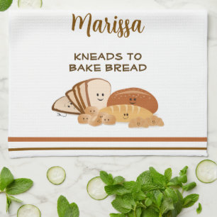 Personalized Bread Lover Kitchen Towel