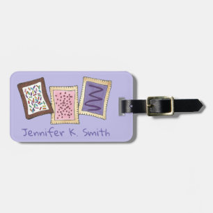 Personalized Breakfast Toaster Pastries Junk Food Luggage Tag