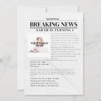 Personalized Breaking News: Kid Birthday Party