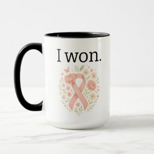 Personalized Breast Cancer Survivor Gift, I Won Mug