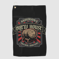 Personalized Brew House Label Beer Brewing Bar Pub