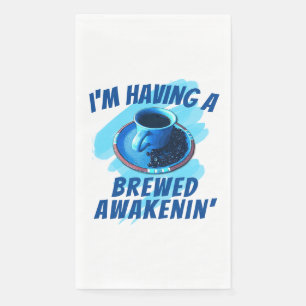 Personalized Brewed Awakenin' Cup Saucer Beans Napkin