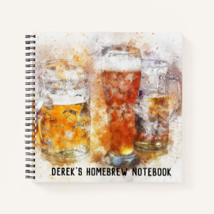 Personalized Brewers' Homebrew Notebook