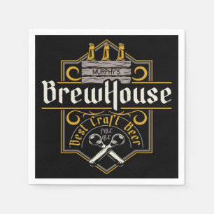 Personalized BrewHouse Best Craft Beer Ale Bar  Napkin