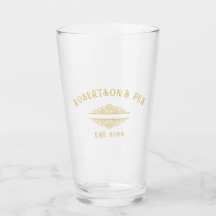 Personalized Brewing Pub Beer Glass