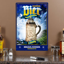 Personalized Brewmeister Metal Sign
