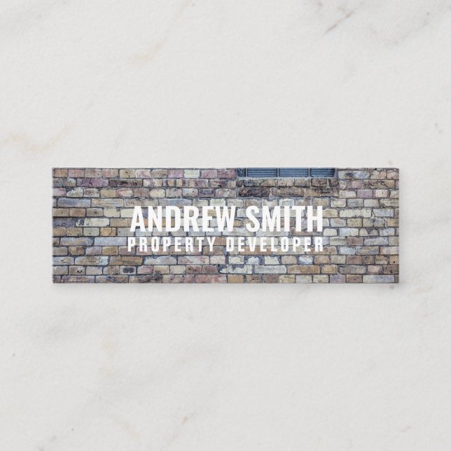 Personalized "Brick Housing" Social Media Mini Business Card (Front)