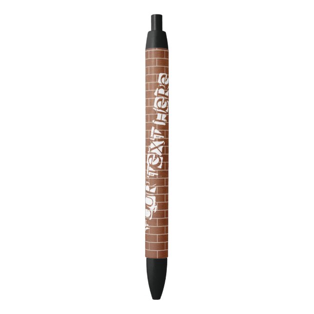 Personalized Brick Wall Pen with Custom Text (Front Vertical)