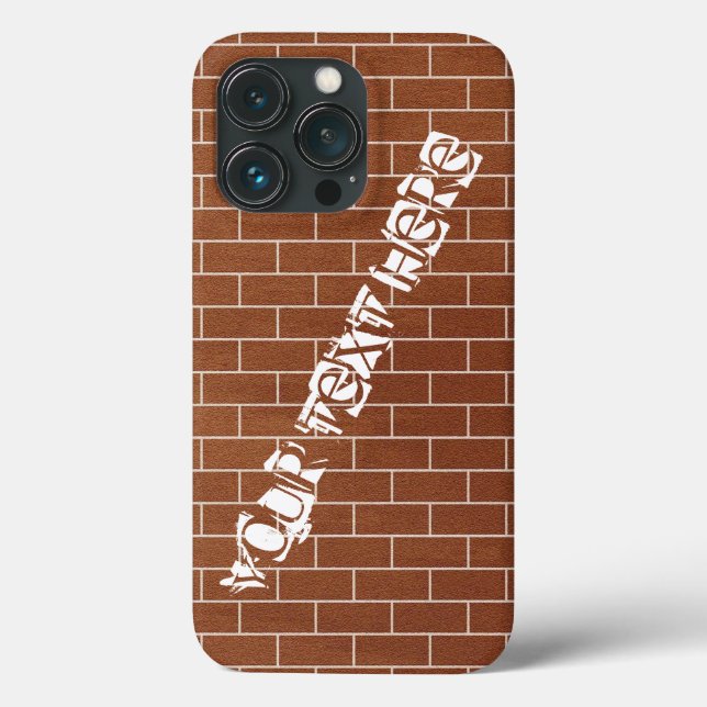 Personalized Bricks Wall Design Custom Text Case-Mate iPhone Case (Back)