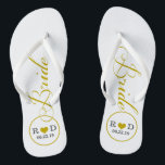 Personalized Bridal (gold) Flip Flops<br><div class="desc">Fun,  custom wedding flip flops</div>