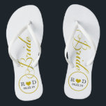 Personalized Bridal (gold) Flip Flops<br><div class="desc">Fun,  custom wedding flip flops</div>