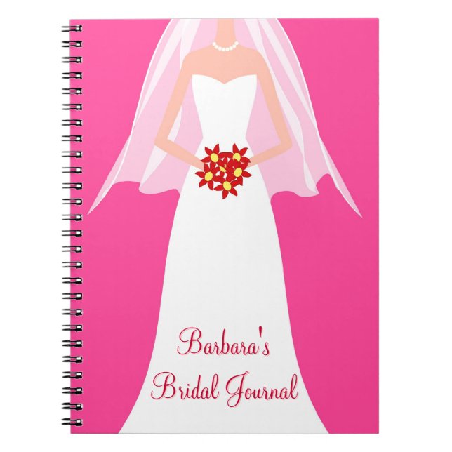 Personalized Bridal Journal Notebook (Front)
