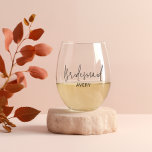 Personalized Bridal Party Wine Glass Set<br><div class="desc">Whether it's a bachelorette party, bridal shower, or the wedding day toast, these glasses add a touch of elegance to every event. The unique personalization makes them a great thank-you gift, symbolizing your appreciation in a way that's both thoughtful and practical.</div>