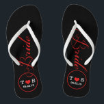 Personalized Bridal (red) Flip Flops<br><div class="desc">Fun,  custom wedding flip flops</div>