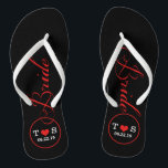 Personalized Bridal (red) Flip Flops<br><div class="desc">Fun, custom wedding flip flops</div>