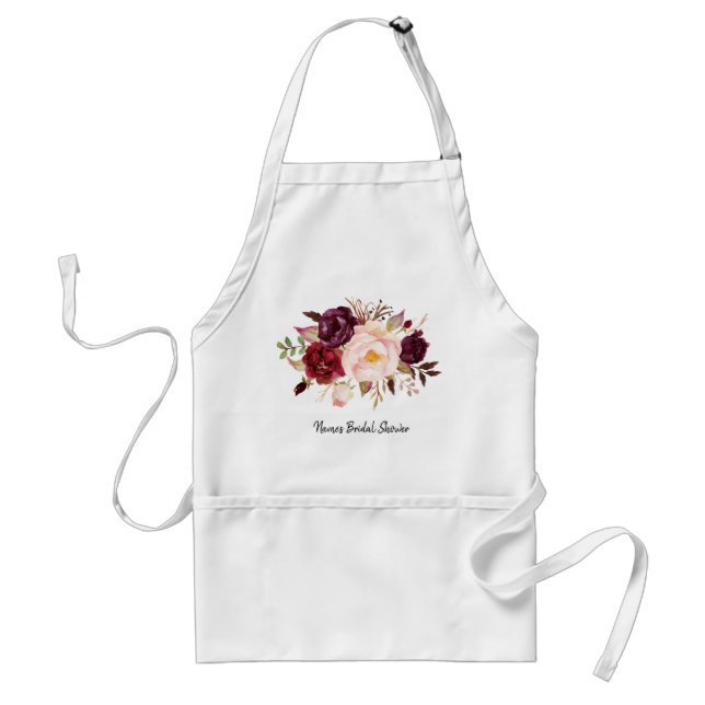 Personalized Bridal Shower Apron-Autographable!  A Standard Apron (Front)