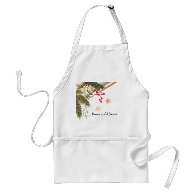 Personalized Bridal Shower Apron-Autographable!  A Standard Apron (Front)