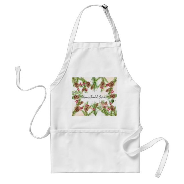 Personalized Bridal Shower Apron-Autographable!  A Standard Apron (Front)