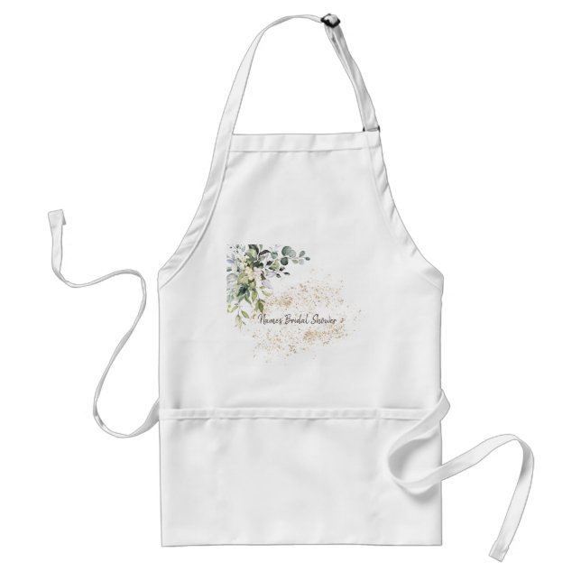 Personalized Bridal Shower Apron-Autographable!  A Standard Apron (Front)