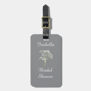 Personalized Bridal Shower, Floral Wedding Gift Luggage Tag