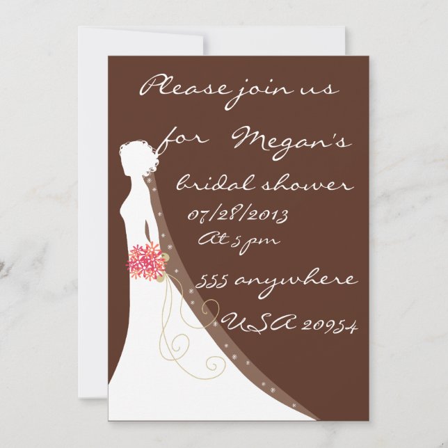 Personalized bridal shower invitation (Front)