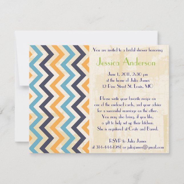 Personalized Bridal Shower Invitations (Front)