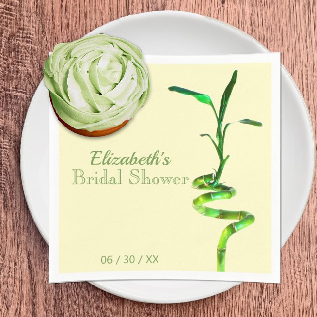 Personalized Bridal Shower Lucky Bamboo  Napkins (Creator Uploaded)