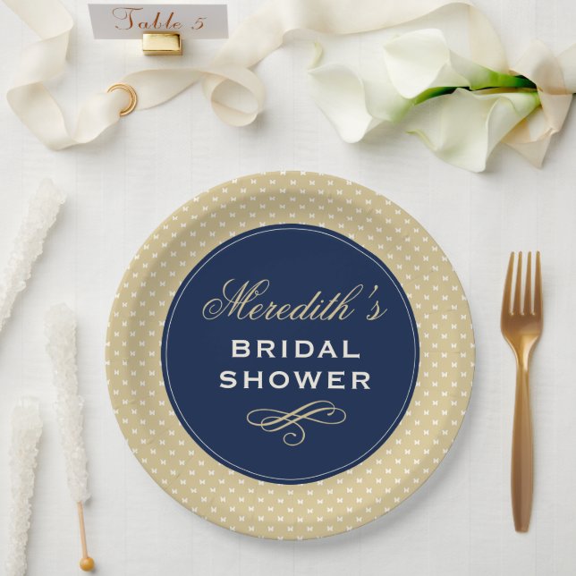 Personalized Bridal Shower Paper Plate (Wedding)