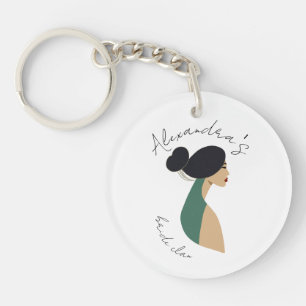 Personalized Bridal Shower Party Favor, Bachelor Keychain