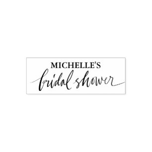 Personalized bridal shower self inking stamp