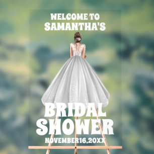 Personalized Bridal Shower Welcome Acrylic Sign