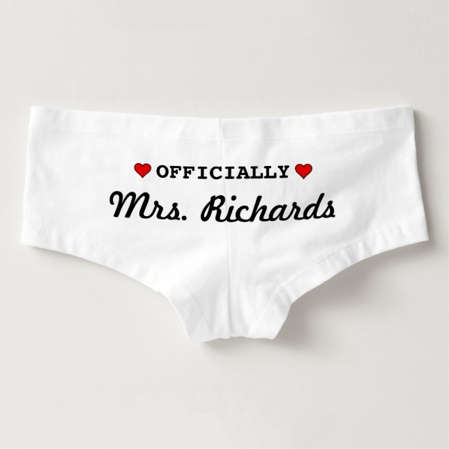 Personalized Bridal Wedding Underwear (Back)