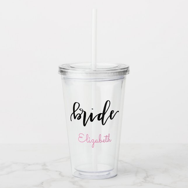 Personalized Bride Acrylic Tumbler (Front)