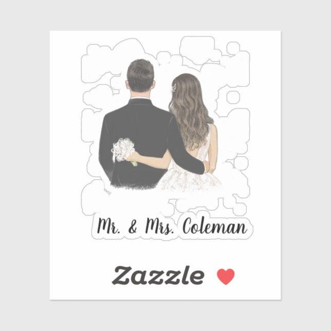 Personalized Bride and Groom  (Sheet)