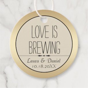 Personalized Bride and Groom Coffee Label