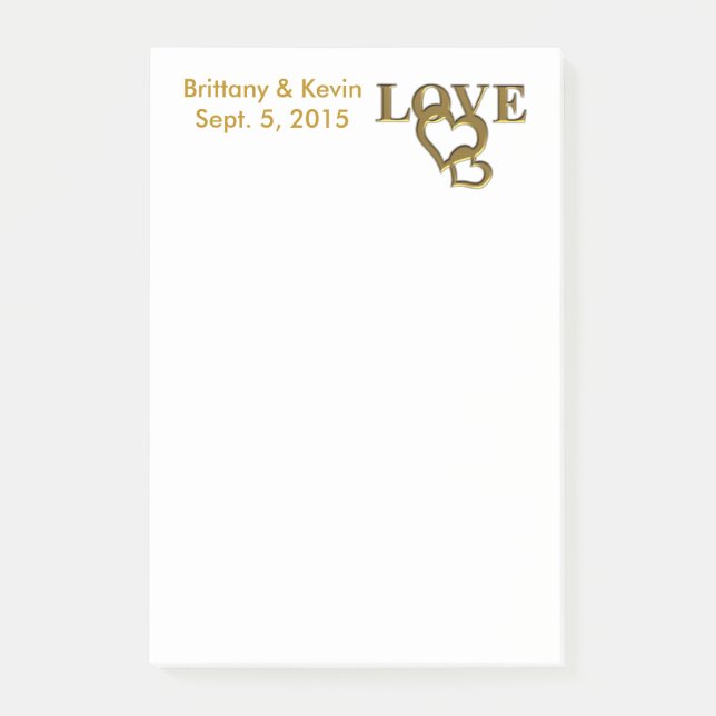 Personalized Bride and Groom Post-it Notes (Front)