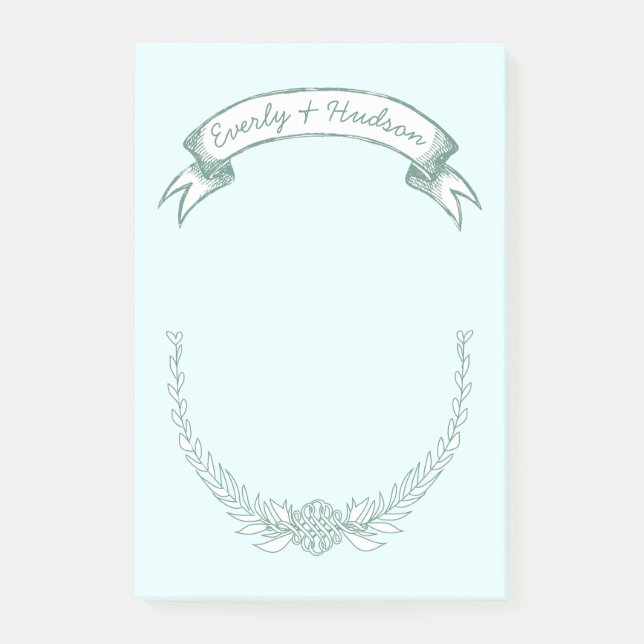 Personalized Bride and Groom Post-it® Notes (Front)