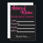 Personalized Bride And Groom Wedding Advice Card's<br><div class="desc">Customised Your Own Stylish Modern Minimal Monogram Bride and Groom Wedding Card's.</div>
