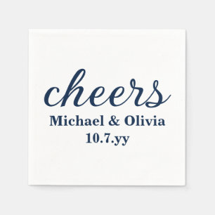 Personalized Bride and Groom Wedding Bar Reception Napkin