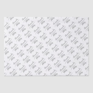 Personalized Bride and Groom White  Tissue Paper