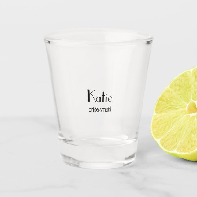 Personalized Bride & Bridesmaid  Shot Glass (Front)