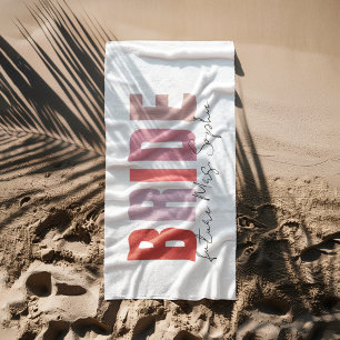 Personalized Bride   Future Mrs. Custom Name Beach Towel