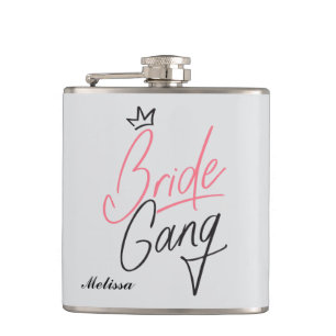 Personalized Bride Gang Flask