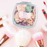 Personalized Bride Gift Pink Roses w/ Bible Verse  Compact Mirror<br><div class="desc">Our beautiful Bridesmaid Compact Mirror with Colourful Roses Design! This stunning accessory is perfect for every bride-to-be or bridesmaids who want to add a touch of elegance to her daily routine. The compact mirror features a delicate floral pattern of colourful roses, adding a pop of personality to any room. Its...</div>