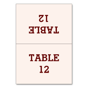 Personalized Bride & Groom Folded Table Card