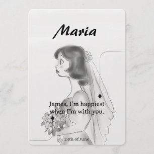 Personalized Bride & Groom Wedding Invitation 
