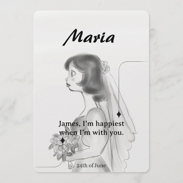 Personalized Bride & Groom Wedding Invitation  (Front)