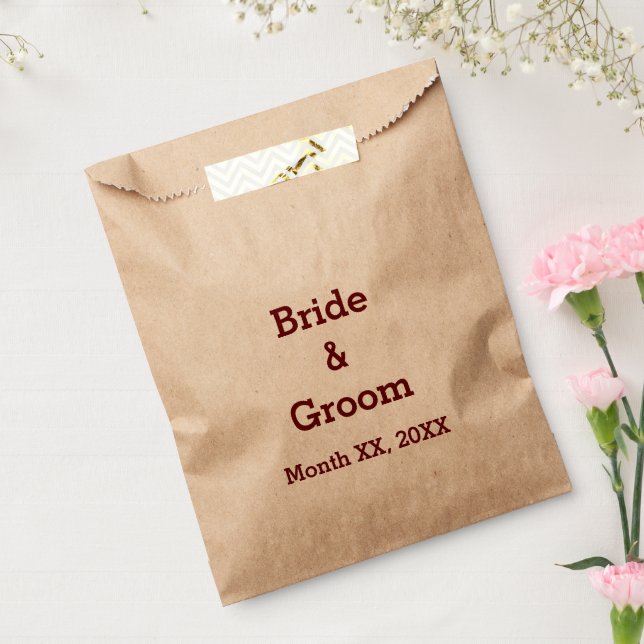 Personalized Bride & Groom Wedding Party Favour Ba Favour Bag (Sealed)